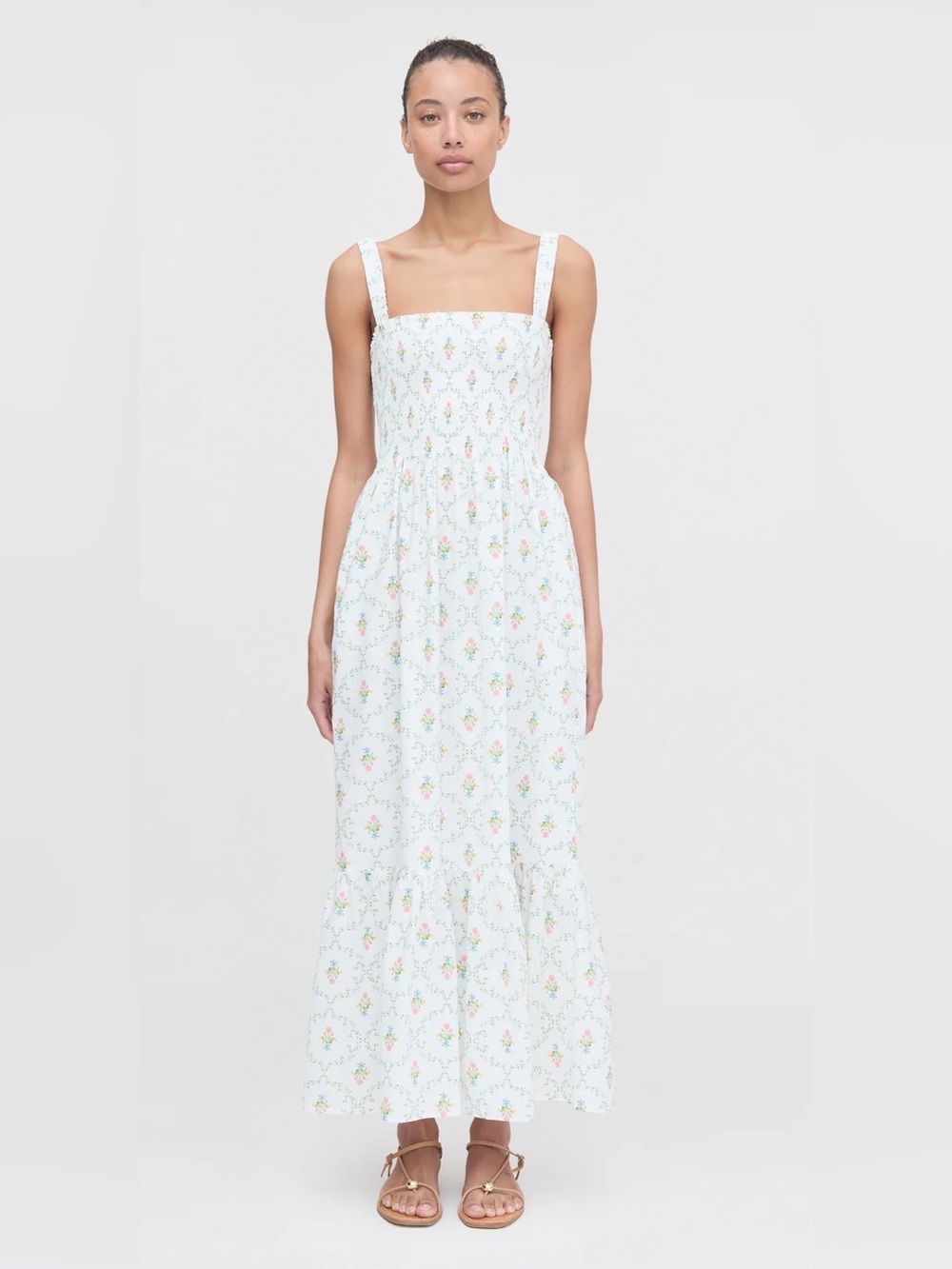 New Hill House Pastel Trellis Anjuli Nap Dress - size xsmall